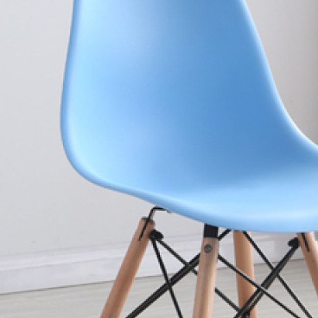 Wood Scandinavian Kitchen Dining Room Chair Solid Back Dining Side Chair