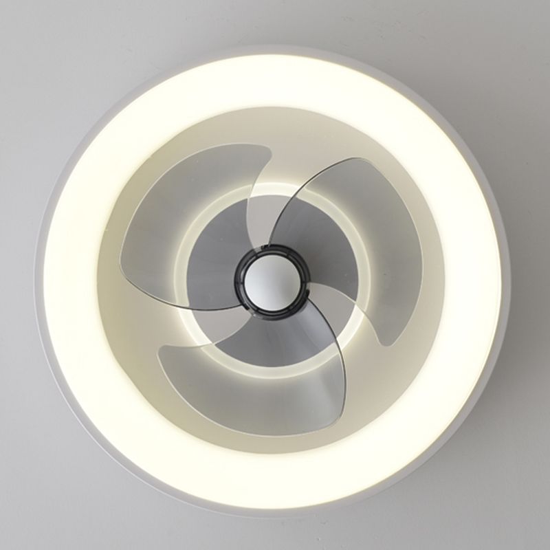 Ventola a soffitto in metallo a forma geometrica Stile moderno a 2 luci lampada a ventola del soffitto