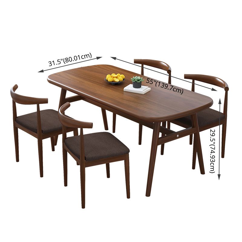 Modern Kitchen Wood Furniture of Standard Height Formal Dining Room Table Set