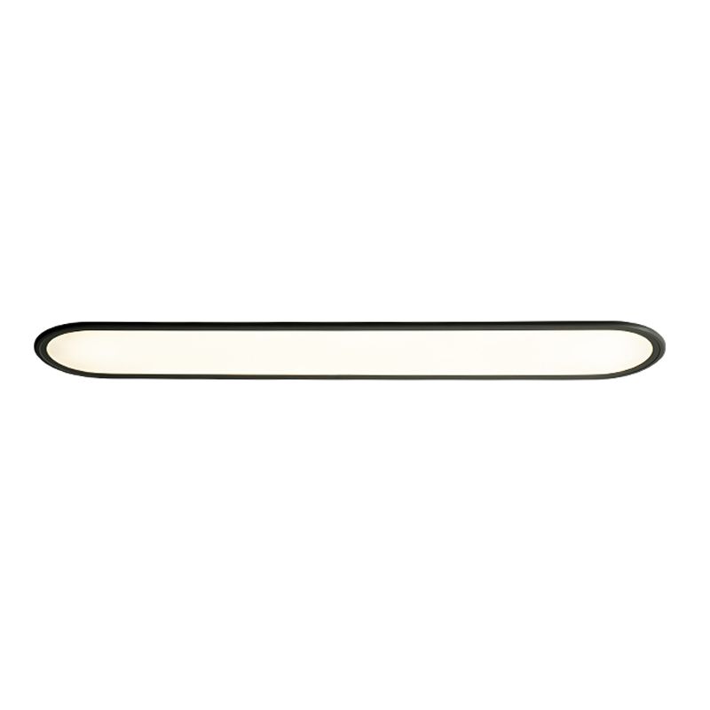 Oval Shape Metal Flush Ceiling Light Modern Style 1 Light Flush Mount Lighting