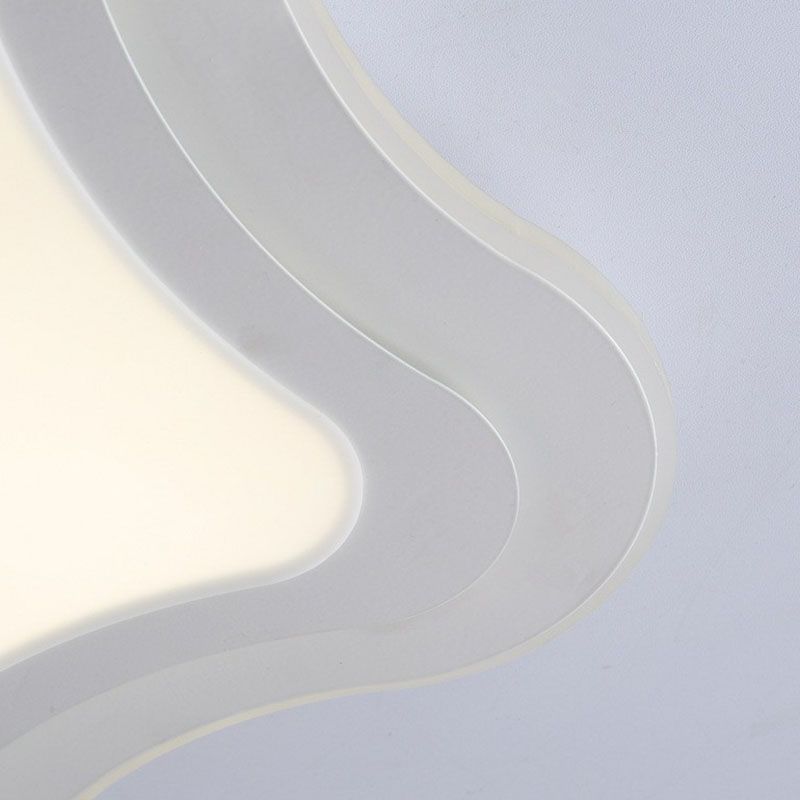 Star LED Flush Mount Light Simplicity Acrylic White Ceiling Light Flush Mount for Bedroom