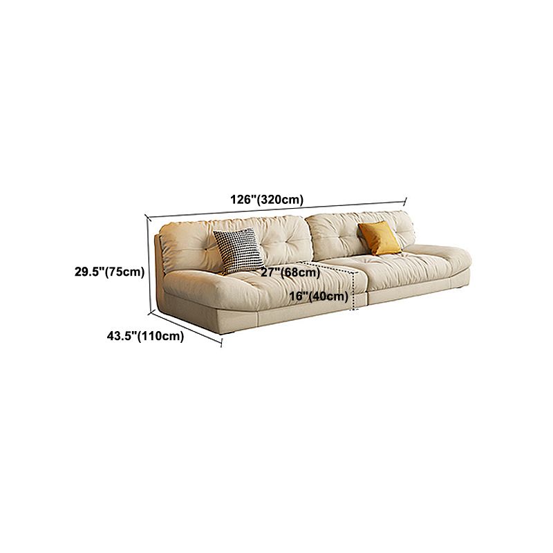 Contemporary Tufted Back Standard Sofa Pillow Top Arm Settee