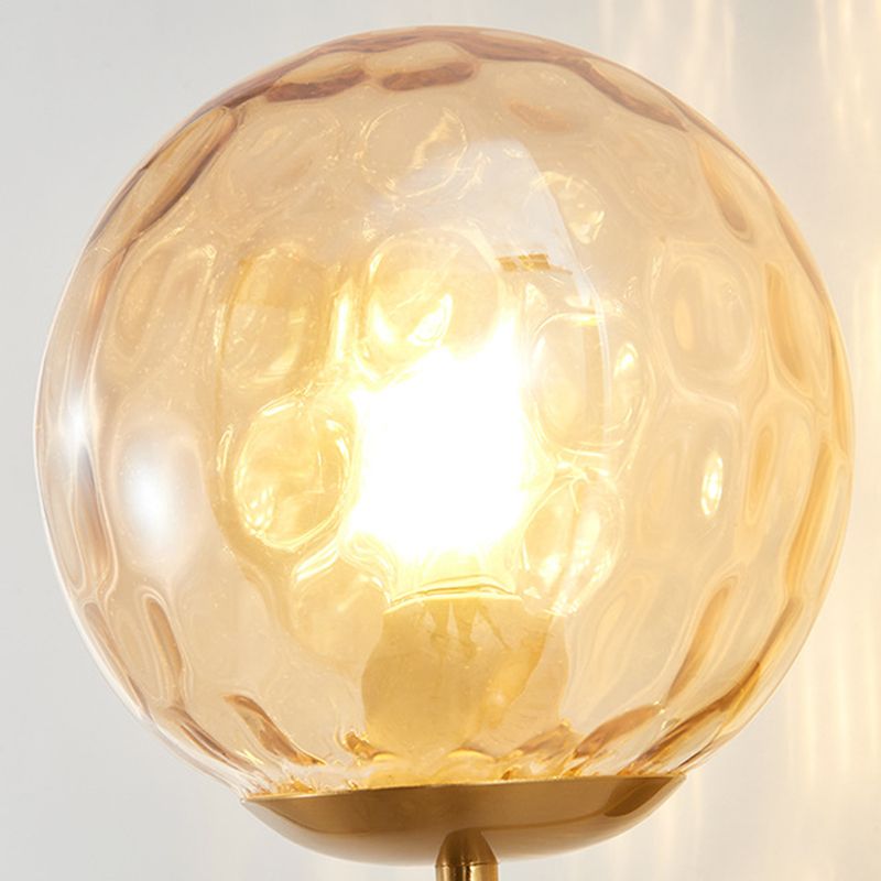 Metal Modern Wall Sconce Ball Shape Vanity Light with Glass Shade for Bathroom