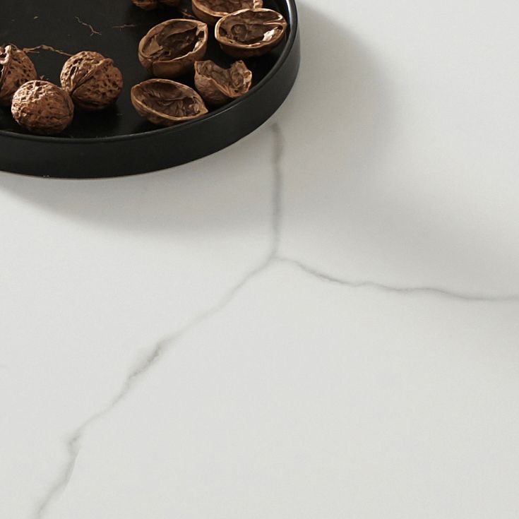 Modern 1/2/5/7 Pieces Dining Room Table Rectangle Stone Furniture in White