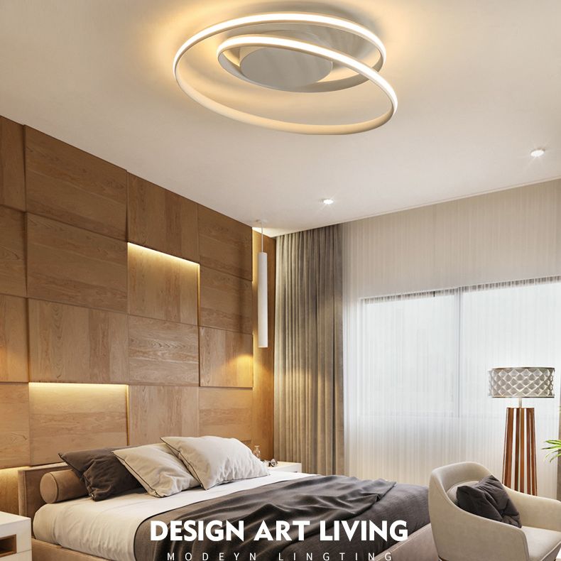 Metalen ringen semi-inbouwlamp moderne slaapkamer en woonkamer semi-inbouwlamp