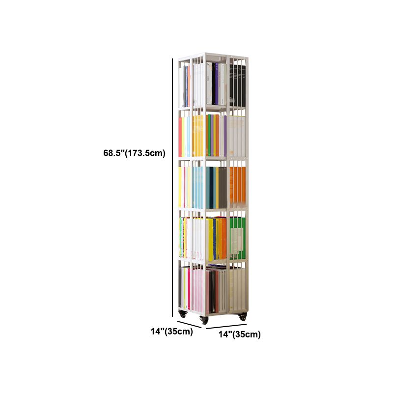 Modern Metal Bookshelf Standard Closed Back Shelf Vertical Bookcase