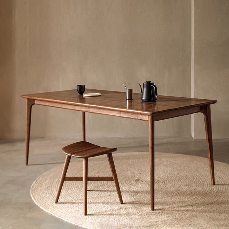 Pine Solid Wood Table Contemporary Rectangle Dining Table for Kitchen Home