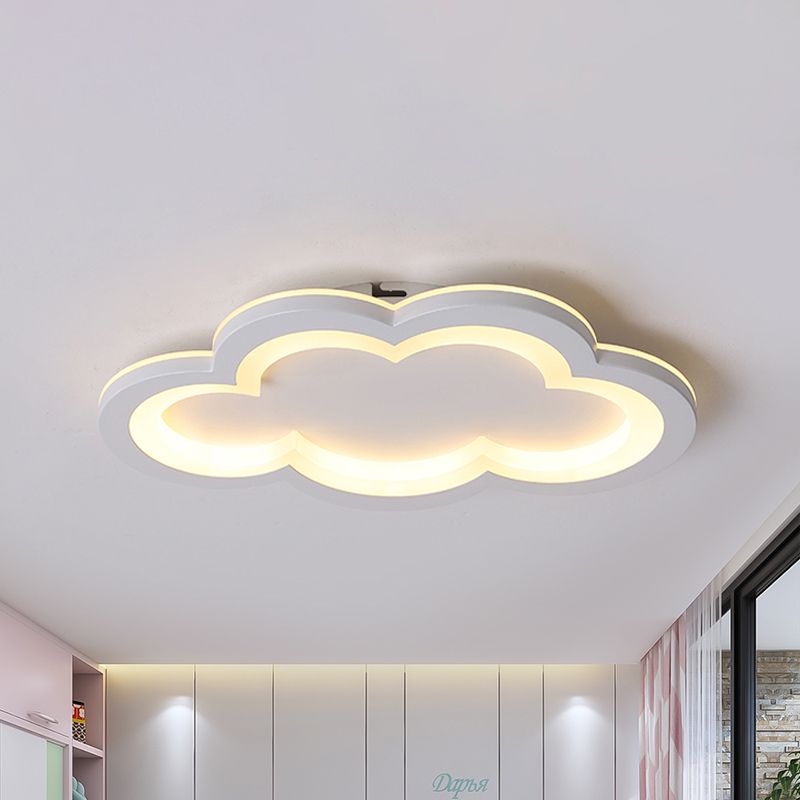 Preciosa nube, luz empotrada en el techo, luz LED acrílica moderna de montaje empotrado para sala de juegos
