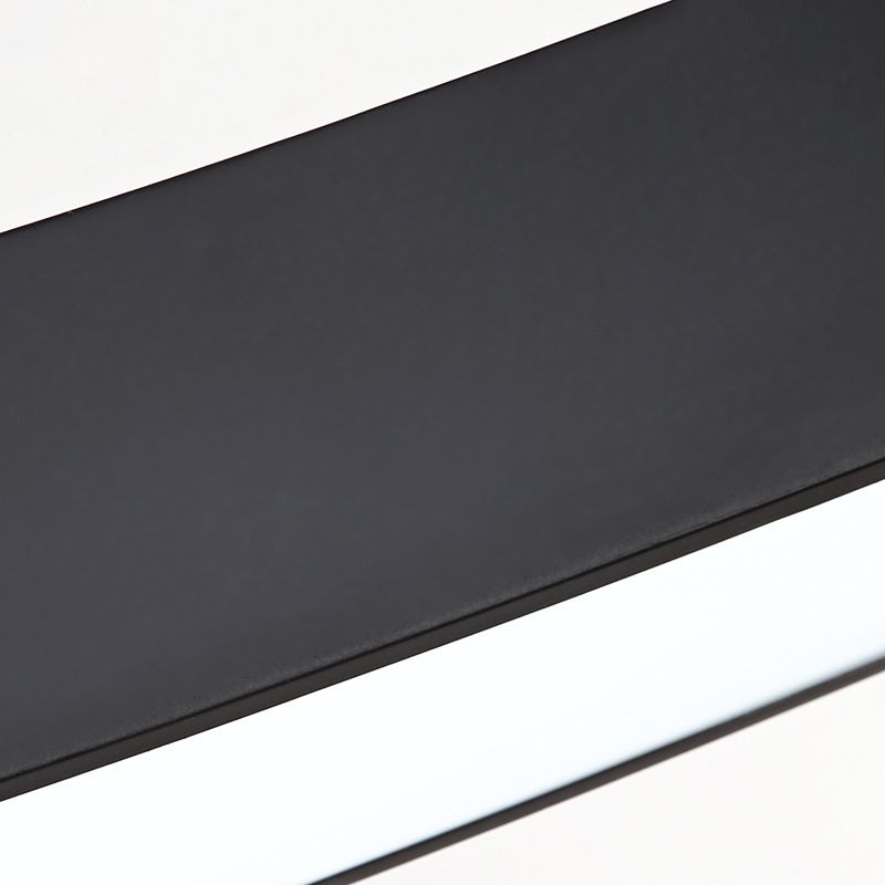 18"/23.5"/47" Wide Wave Metal Pendant Lamp Modern Led Black Ceiling Light Fixture with Recessed Diffuser