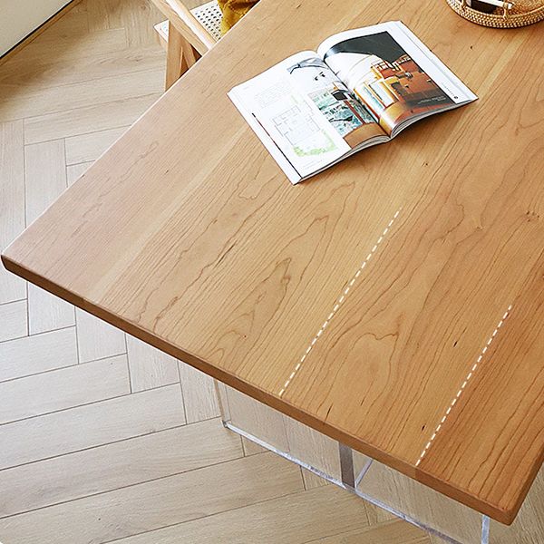 1/2/5 Pieces Rectangle Dining Set Modern Solid Wood Dining Table with Chairs