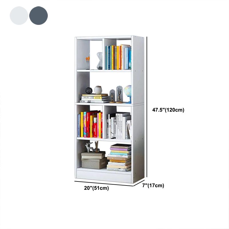 Contemporary Wooden Shelf Bookcase Cube Bookshelf for Study Room
