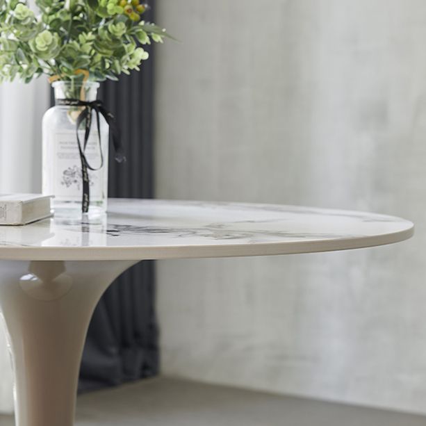 Modern 1/2/3/4/5 Pieces Dining Set Round Sintered Stone Dining Table Set