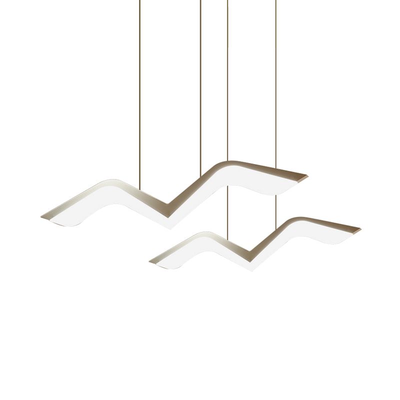 Neuheit moderne Möwe geformte hängende leichte Acryl 2/3/5 Köpfe Esszimmer LED -Cluster -Anhänger in warmem/weißem Licht