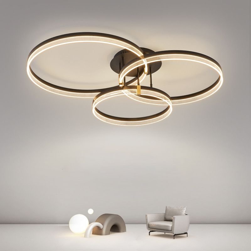 Modern Ceiling Lamp Circle LED Flush Mount Light Fixture for Bedroom