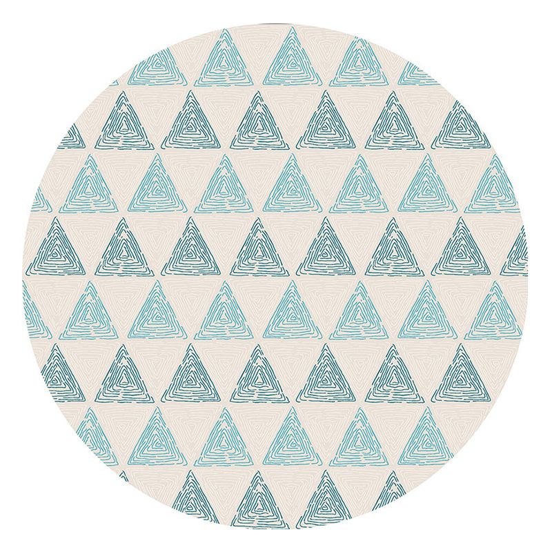 Tapis rond moderne tapis géométrique de tapis lavable de tapis en polyester non glissant pour le salon
