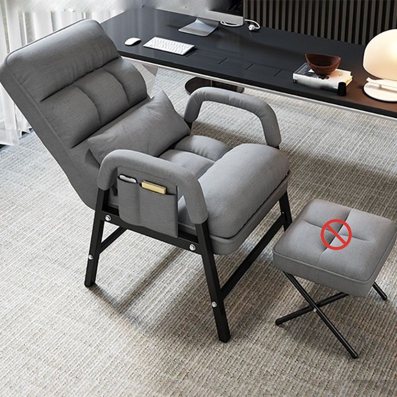 Contemporary Fabric Arms Included with Black Legs Lounge Chair