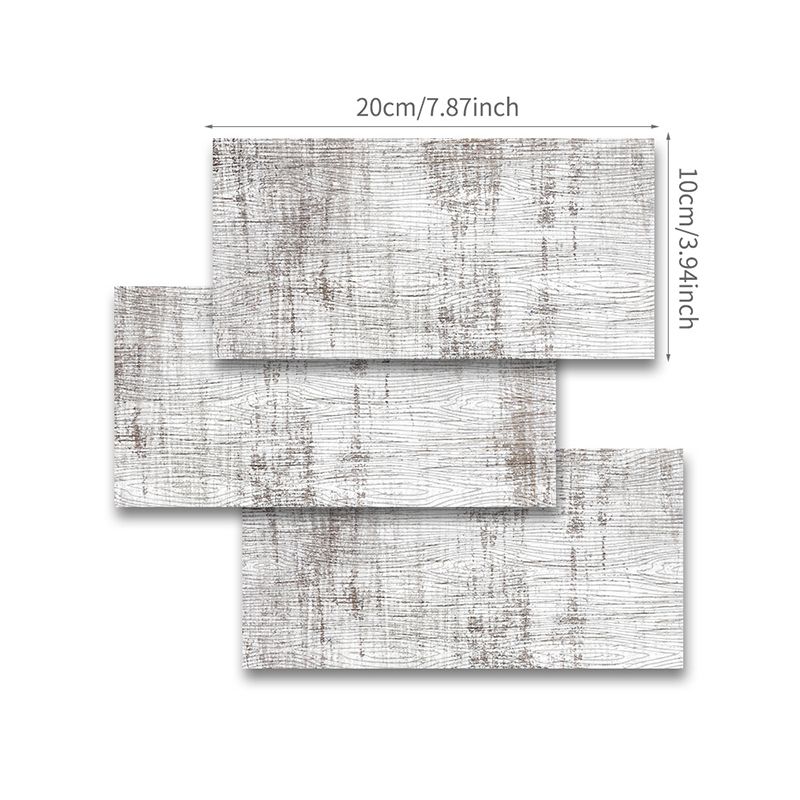 Countryside Wood Look Wallpaper Panels Grey Peel and Stick Wall Art for Dining Room