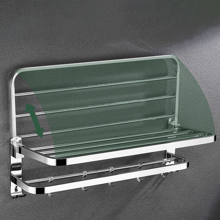 Contemporary Bath Hardware Set in Stainless Steel Chrome Robe Hooks/Towel Bar