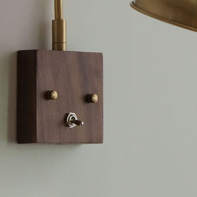 Modern Metal Shade Wall Lighting Fixtures 1-Light Wall Lamp for Living Room