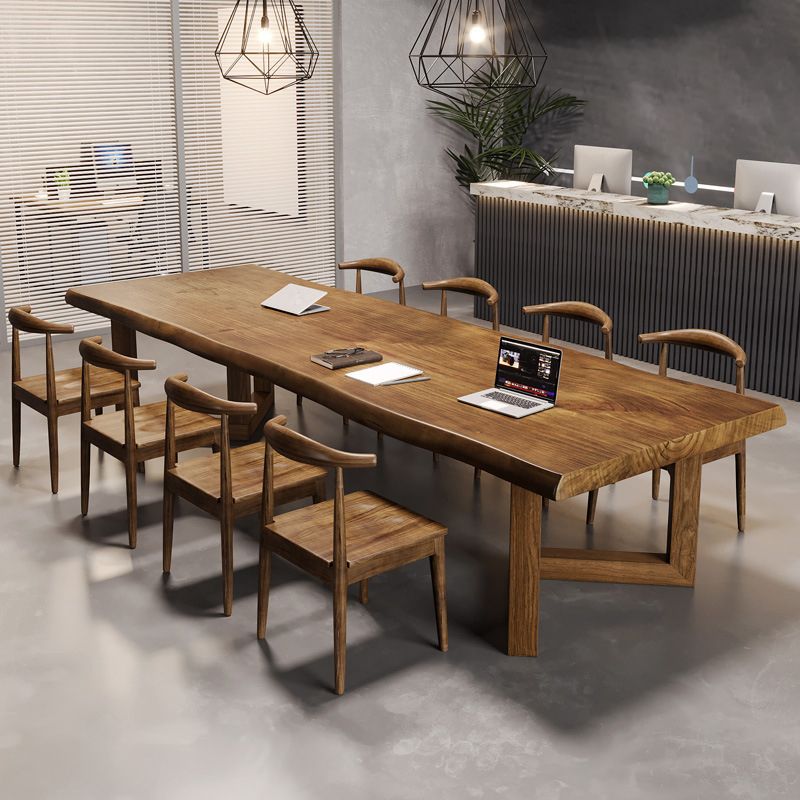 Modern Rectangle Wood Dining Table 1/4/9 Pieces Dining Set for Dining Room