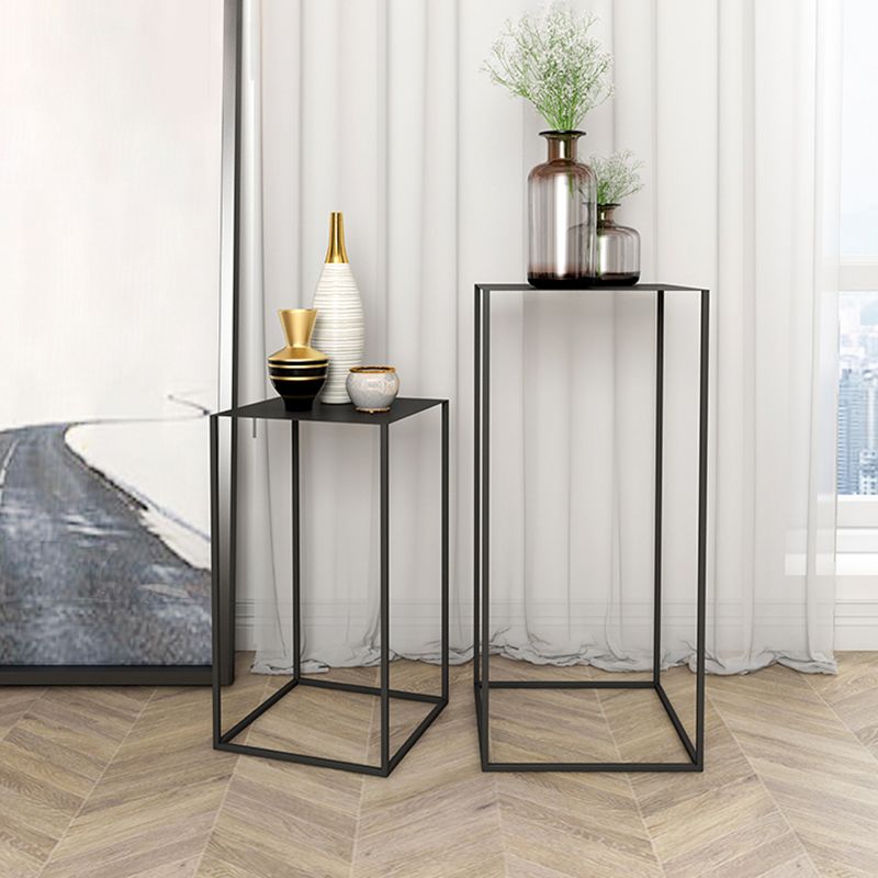 Medieval Modern Side Table Square Metal Table Frame Base Design