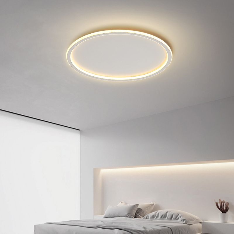 Lámpara empotrada para sala de estar LED de estilo minimalista moderno con iluminación de techo de metal prismático de forma circular