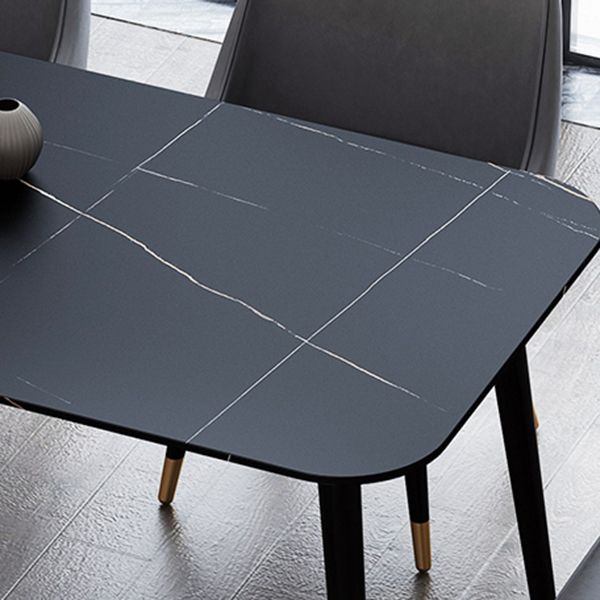 Stone Top Dining Table Contemporary Dining Table with 4 Legs