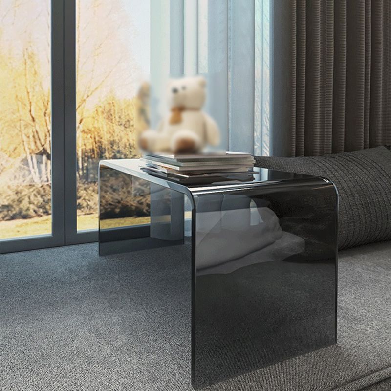 Modernistic Style Accent Side Table Rectangular Shape Plastic End Table