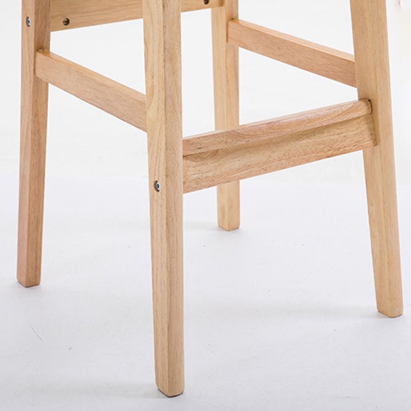 Industrial Bar-stool Square Seat Counter Bar Stool with Wooden Legs