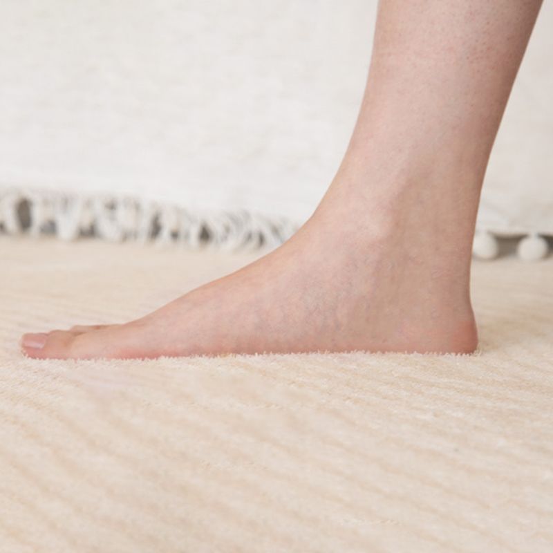 Light Brown Striped Rug Polyester Casual Rug Washable Rug for Living Room