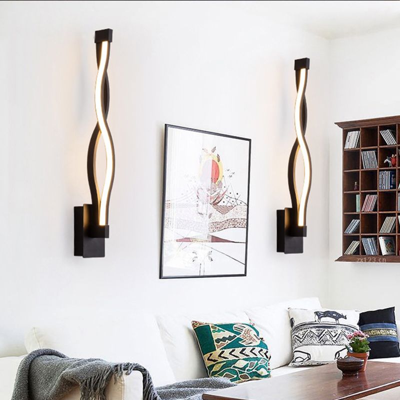 Acryl Twending Body Wand Licht SCONCE Moderne zwart/witte wandmontage Lamp in neutraal/warm/wit licht