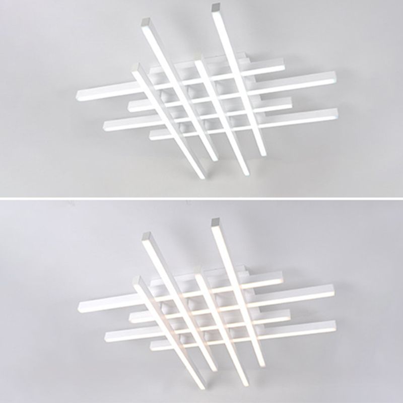 6-Lights Industrial Style Open Bulb Ceiling Light Metal Lamp Arm Lighting Fixture for Bedroom Dining Room