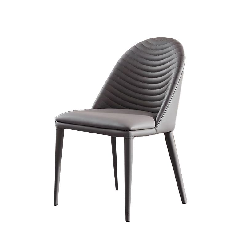 Modern Armless Dining Chairs Upholstered Low Back Side Chair
