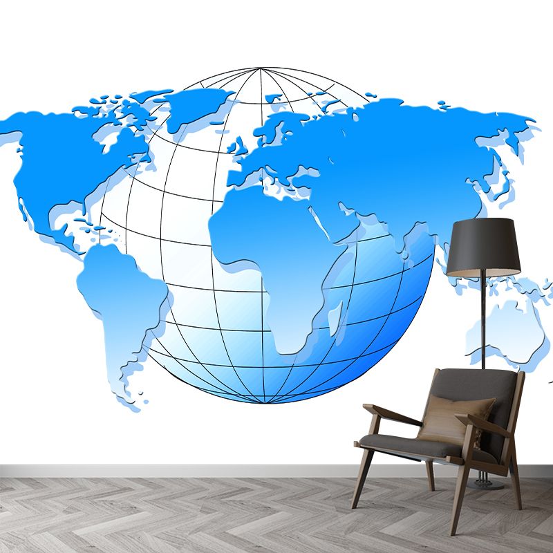 Illustration Mural Wallpaper World Map Environment Friendly Sitting Room Wall Mural