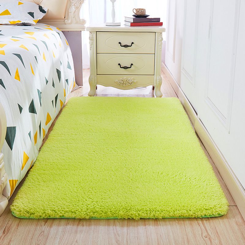 Casual Room Rug Multi-Color Solid Color Area Carpet Cotton Non-Slip Backing Washable Easy Care Rug