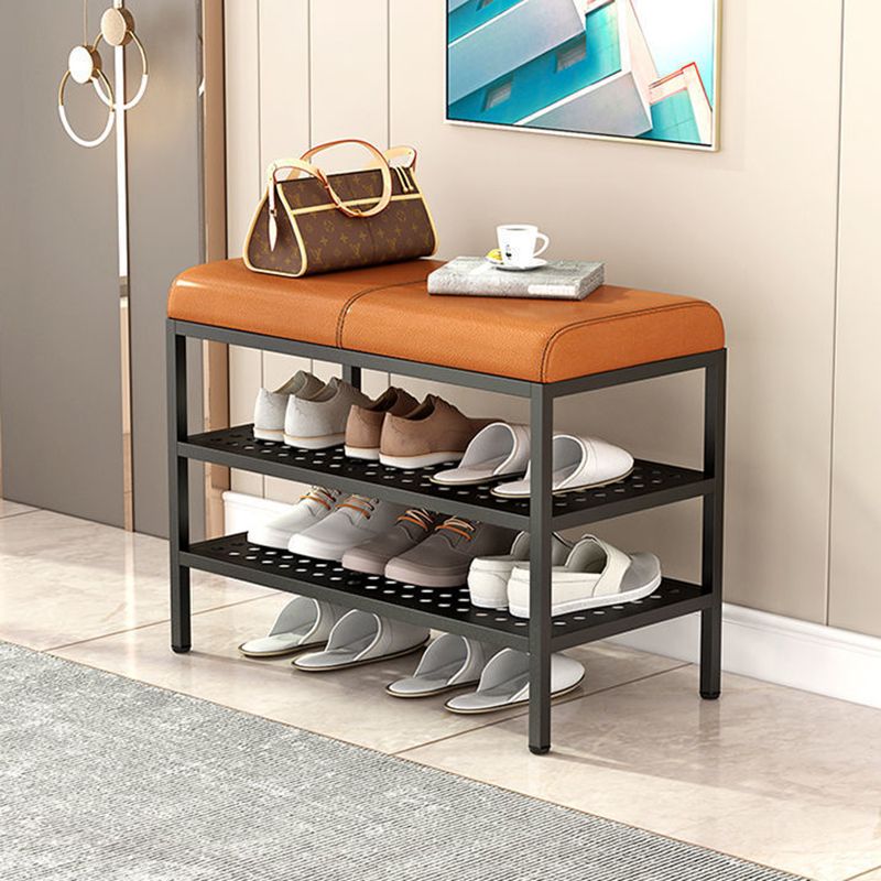 12.6 Inch Wide Modern Cushioned Entryway Bench Foam Bench with Shoe Storage