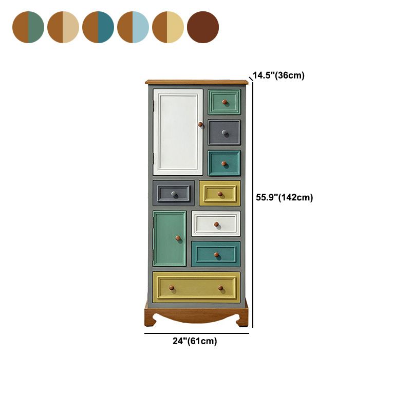 Industrial Accent Cabinet Handcrafted Cabinet in Antique Finish