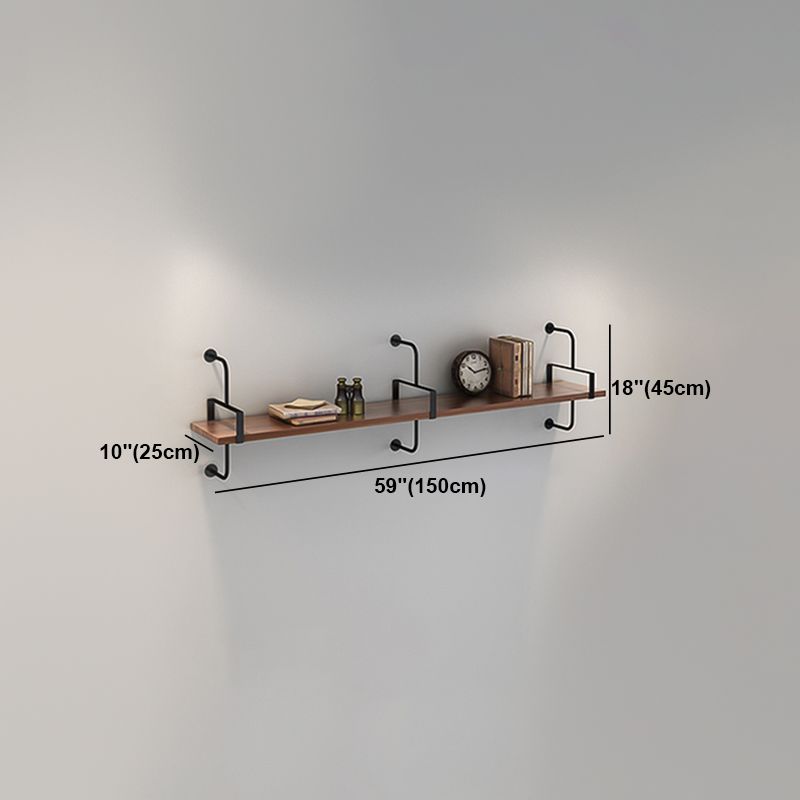 Wall Mounted Bookcase Shelf Industrial Rectangular Shelves for Study Room