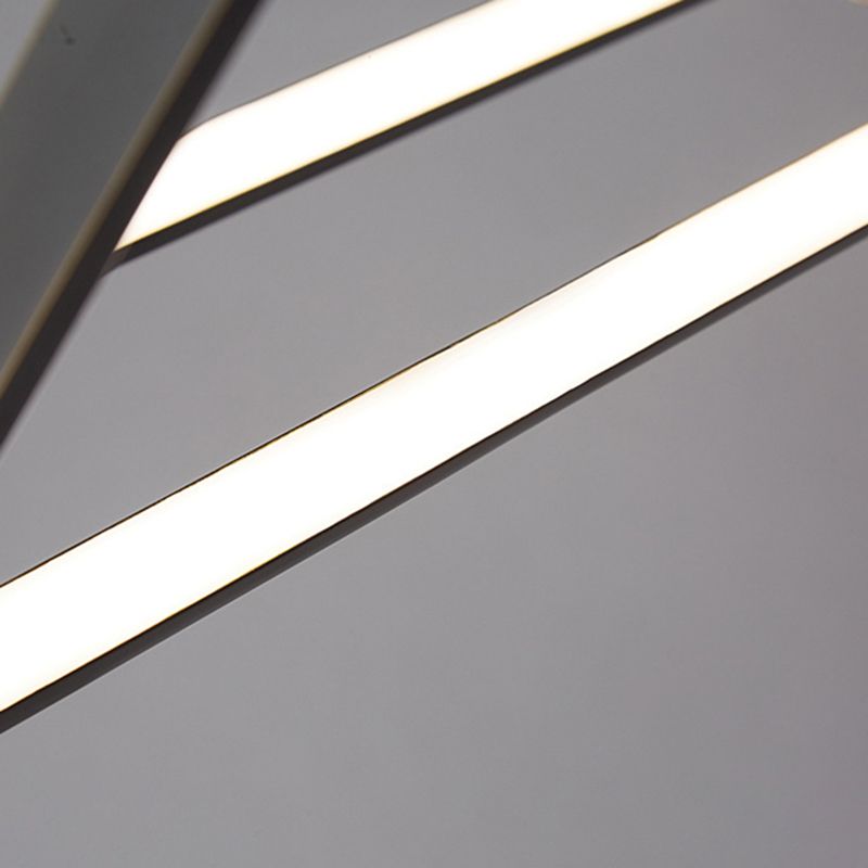 LED Bedroom Ceiling Pendant Light Modern Chandelier Light Fixture with Square Metal Shade