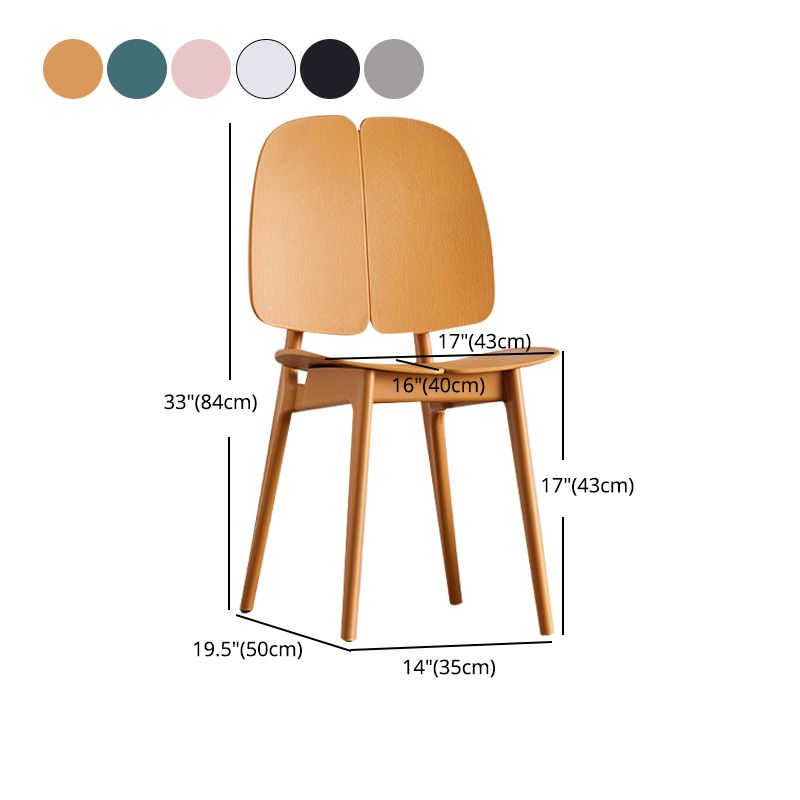 Sillas de comedor y decorativas contemporáneas Silla lateral de plástico con respaldo abierto para interiores y exteriores