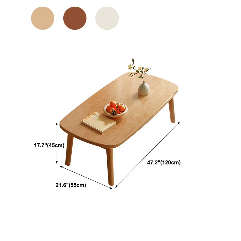 Scandinavian 4 Legs Coffee Table Wooden Coffee Table Set for Living Room