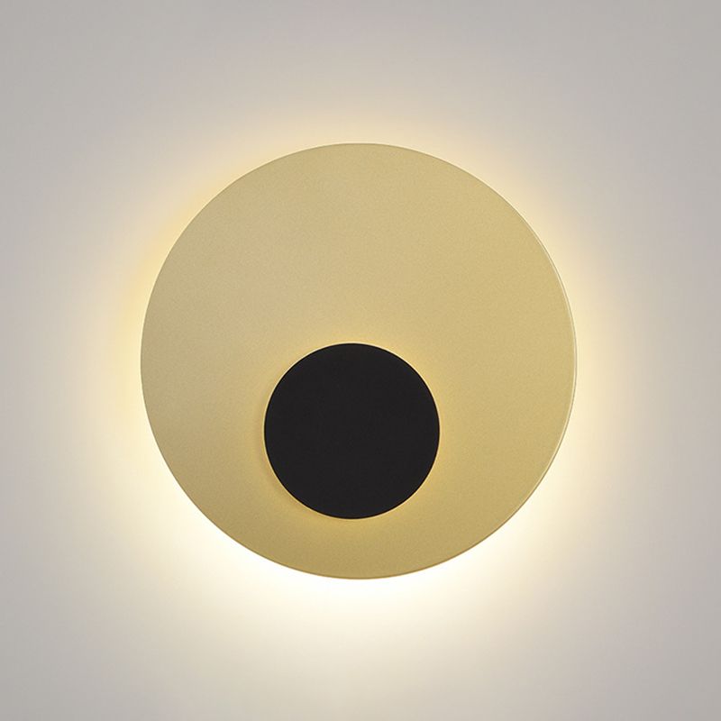 2-Light Round Wall Light Modern Metal Wall Lights for Living Room