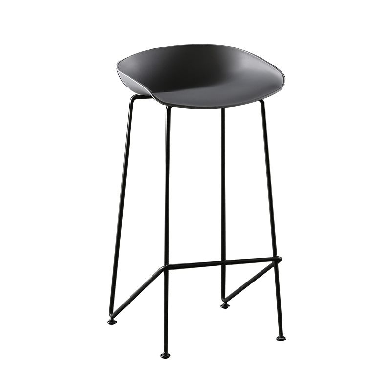 Armless Plastic Counter Height Bar Stool Indoor Modern Stool for Living Room