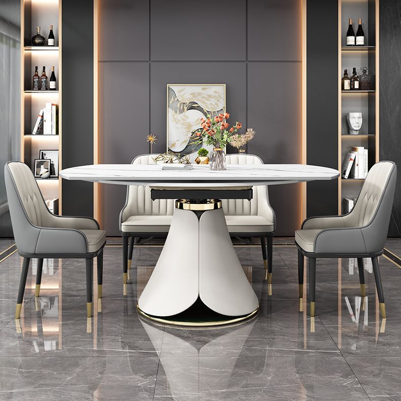 Contemporary Pedestal Dining Table Round Dinner Table for Home