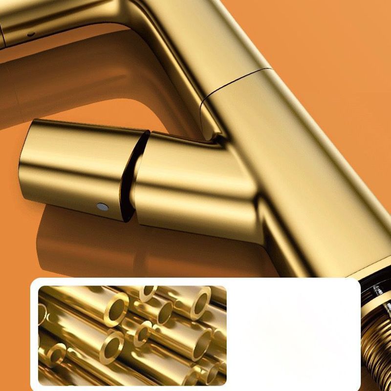 Modern Vessel Faucet Brass Lever Handles Swivel Spout Bathroom Sink Faucet