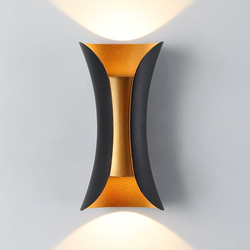 Luces de durazca de metal estilo moderno 2 luces lavadora de pared aplastante