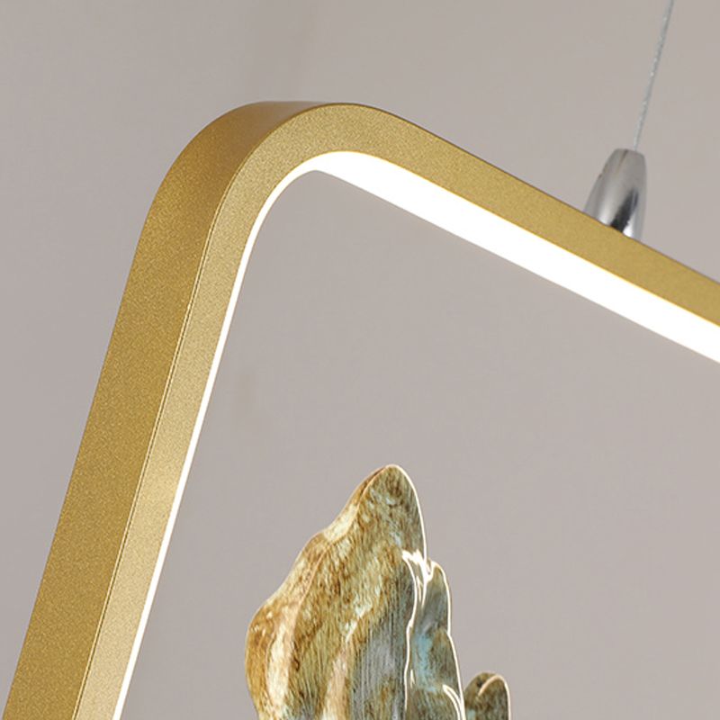 Ideas de iluminación de isla de metal lineal Ideas de té modernas iluminación de islas