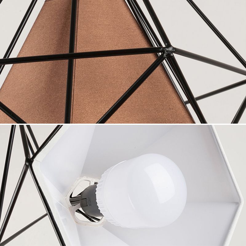 1 pendentif en diamant léger pendentif de plafond en métal industriel avec cordon suspendu pour restaurant