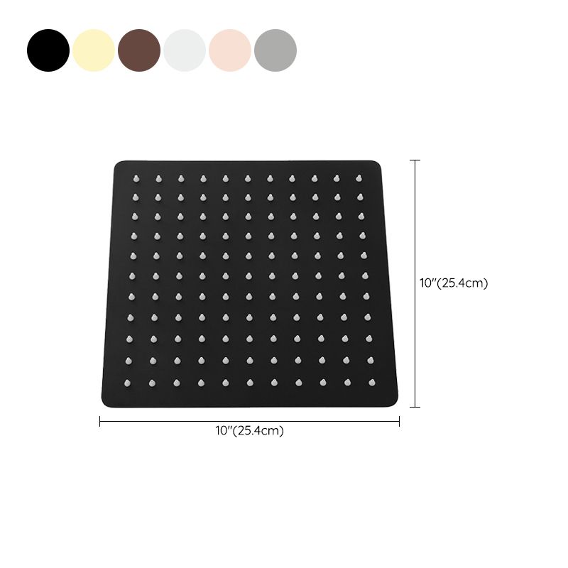 Stainless Steel Square Showerhead Standard Spray Pattern Wall-Mount Showerhead