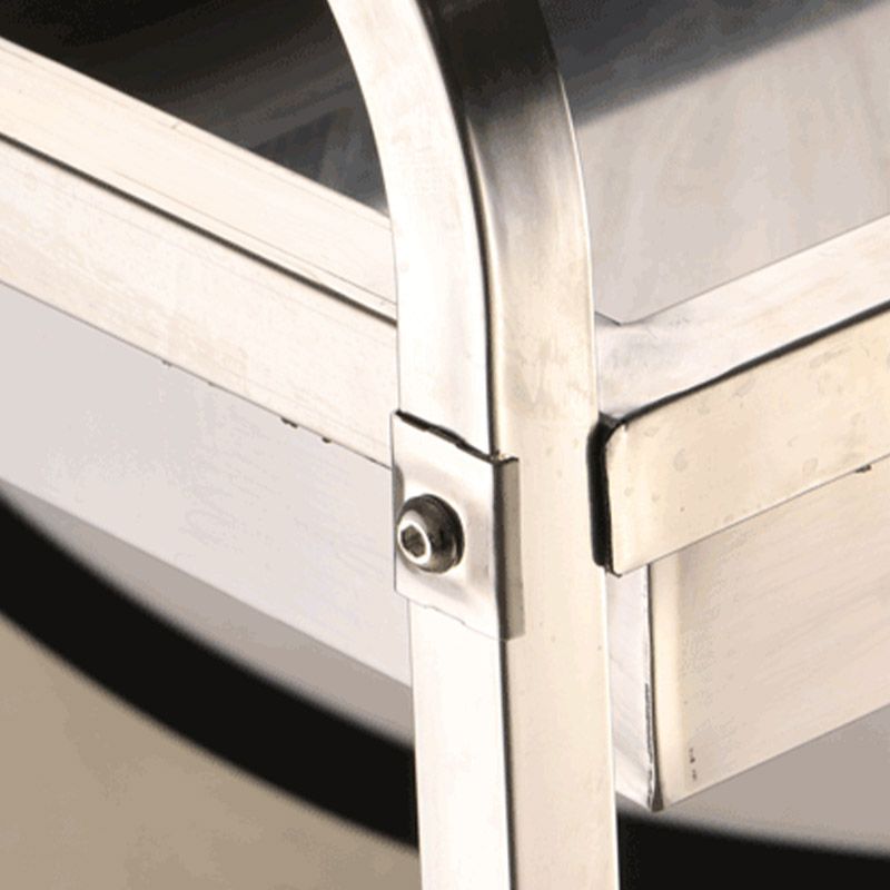 Modern Kitchen Trolley Metal Open Storage Kitchen Trolley in Silver